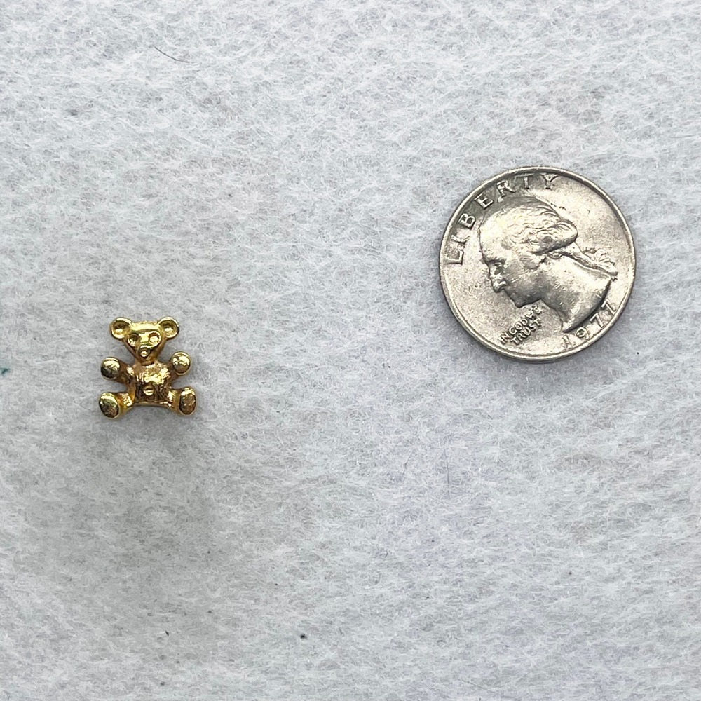 ๐ฎโ 5/$25 Vintage Gold Tone Teddy Bear Pin - Picture 2 of 3